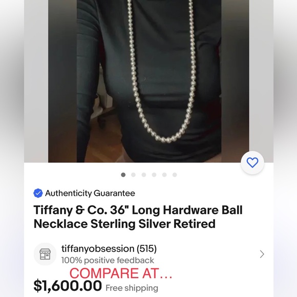 Authentic Tiffany & Co Hardwear Ball Necklace - Picture 10 of 14